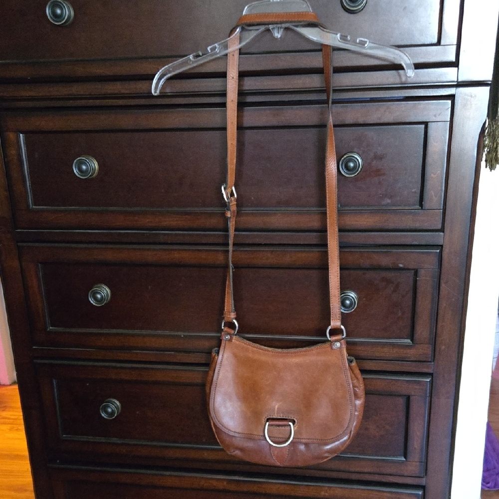Frye Brown Leather Saddle Bag Crossbody